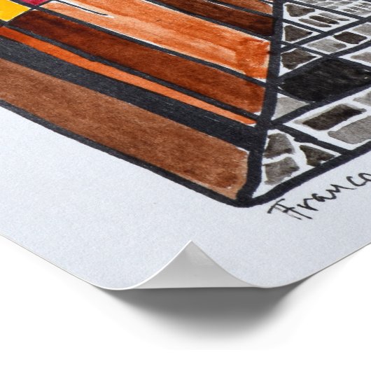 Straßen von Bastia | Korsika, Frankreich Poster (Ecke)