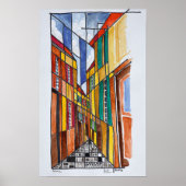 Straßen von Bastia | Korsika, Frankreich Poster (Vorne)