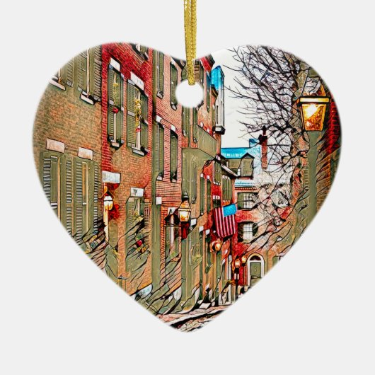 Straßen von Boston Keramik Ornament (Vorne)