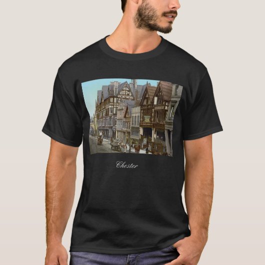 Straßen von Chester, England (um 1900) T-Shirt (Vorderseite)