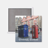 Straßen von Edinburgh, Kühlschrankmagnet Schottlan (Vorderseite/Rückseite)