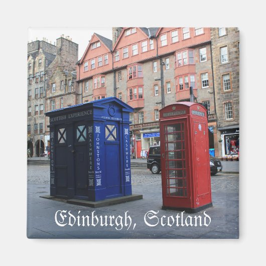 Straßen von Edinburgh, Kühlschrankmagnet Schottlan (Vorne)