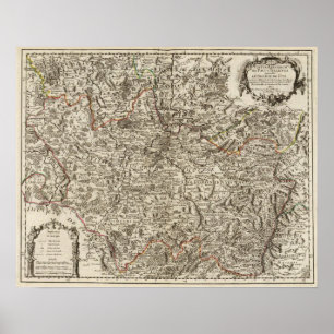 Straßen von Frankreich Poster