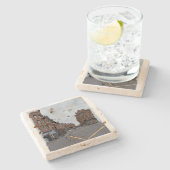 Straßen von Glasgow, Scotland Stone Untersetzer (Seitenansicht)