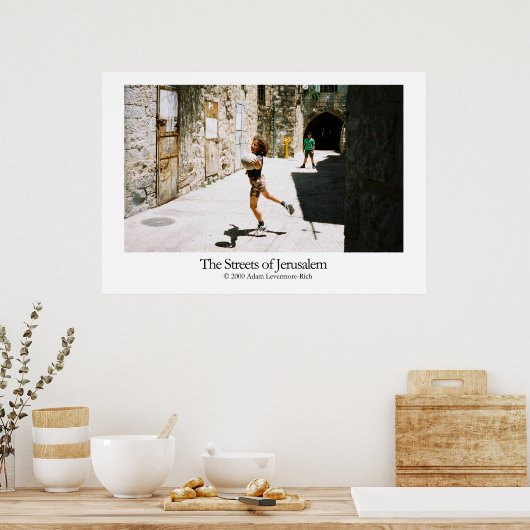 Straßen von Jerusalem Poster (Küche)