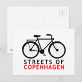 Straßen von Kopenhagen Postkarte (Vorne/Hinten)