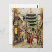 Straßen von Kyoto Postkarte (Vorne/Hinten)