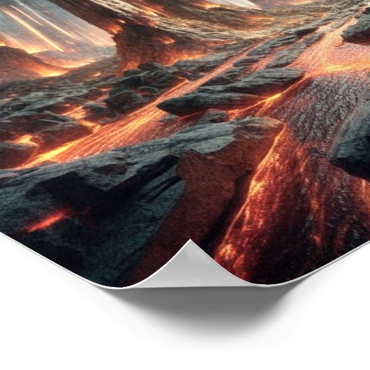 Straßen von Lava Poster (Ecke)