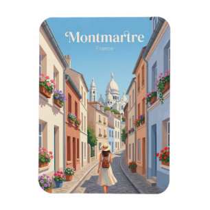 Straßen von Montmartre Frankreich Magnet