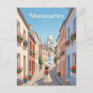 Straßen von Montmartre Frankreich Postkarte
