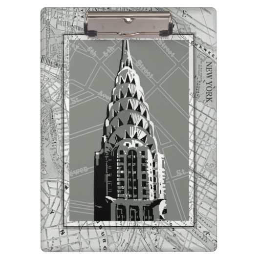 Straßen von New York mit Reich-Staats-Gebäude Klemmbrett (Vorderseite)