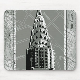 Straßen von New York mit Reich-Staats-Gebäude Mousepad