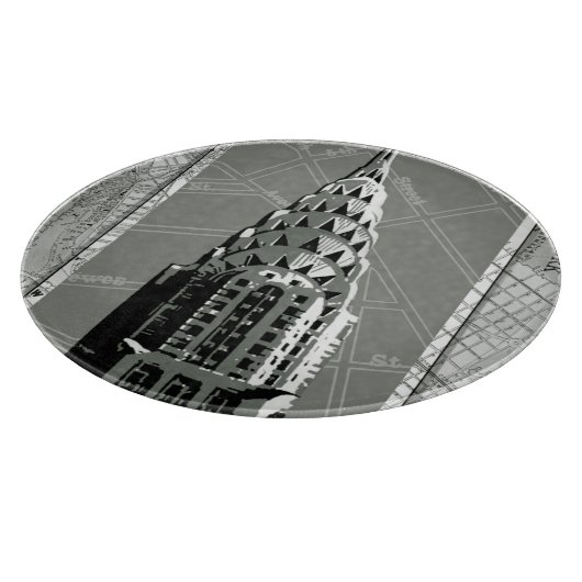 Straßen von New York mit Reich-Staats-Gebäude Schneidebrett (Ecke)