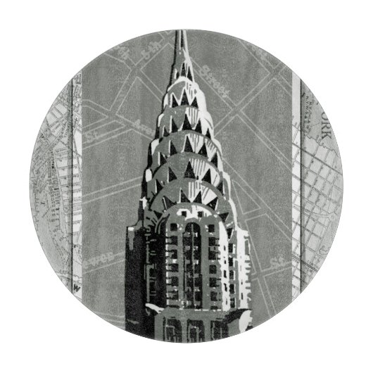 Straßen von New York mit Reich-Staats-Gebäude Schneidebrett (Vorderseite)