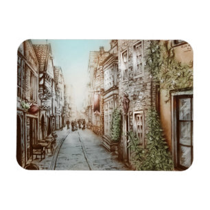 Straßen von Paris, Frankreich - Pastoral Vintag Ar Magnet