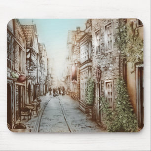 Straßen von Paris, Frankreich - Pastorale Vintage- Mousepad