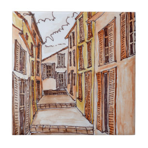 Straßen von Saint-Tropez Französische Riviera, Fr Fliese