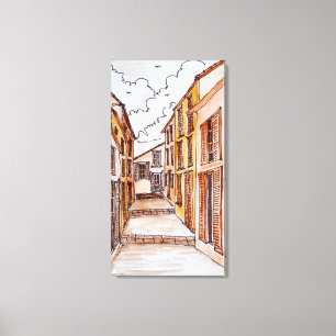 Straßen von Saint-Tropez  Französische Riviera,  Leinwanddruck