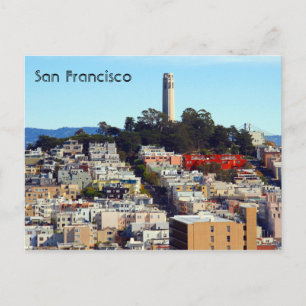 Straßen von San Francisco Postkarte