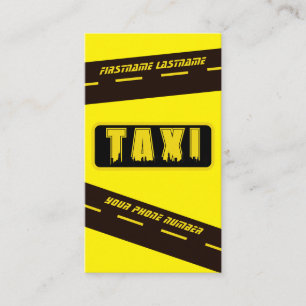 Straßen von TAXI für Taxifahrer Visitenkarte