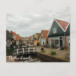 Straßenansicht in Volendam, Niederlande Postkarte