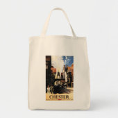 Straßenansicht mit Bus- und Tower-Uhr-Rail Tragetasche (Vorne)