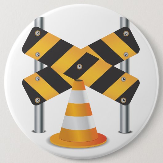 Straßenarbeiten Button (Vorderseite)