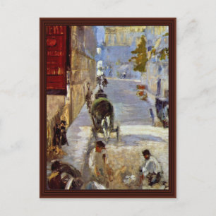 Straßenarbeiter Rue de Bernes Detail von Manet Edo Postkarte