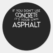 Straßenarbeiter Runder Aufkleber (Vorderseite)