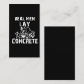 Straßenarbeiter-Zement-Paver für den Funny Asphalt Visitenkarte (Vorne/Hinten)