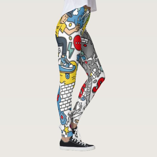Straßenatmosphäre Leggings (Rechts)