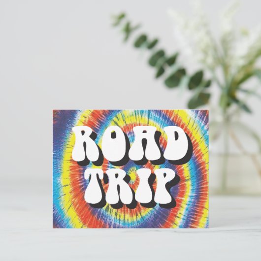 Straßenausflug-Krawatte-Farbgebung Postkarte (Stehend Vorderseite)