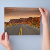 Straßenausflug Sonnenuntergang Flyer (Hand)