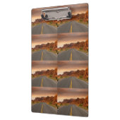 Straßenausflug Sonnenuntergang Klemmbrett (Links)