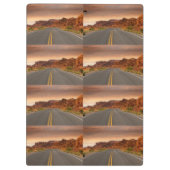 Straßenausflug Sonnenuntergang Klemmbrett (Rückseite)