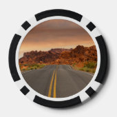 Straßenausflug Sonnenuntergang Pokerchips (Rückseite)
