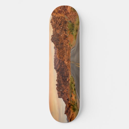 Straßenausflug Sonnenuntergang Skateboard (Vorderseite)