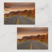Straßenausflug Sonnenuntergang Visitenkarte (Vorne/Hinten)