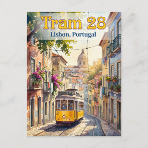 Straßenbahn 28, Lissabon Portugal Postkarte