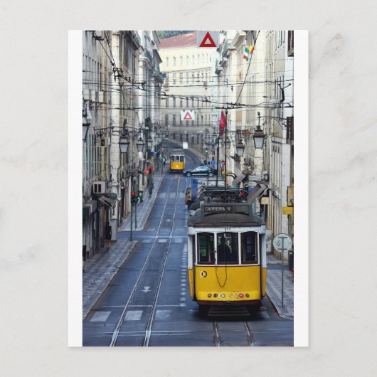 Straßenbahn 28, Lissabon, Portugal Postkarte (Vorderseite)
