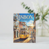 Straßenbahn 28 Portugal Postkarte (Stehend Vorderseite)
