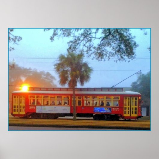 Straßenbahn, ab an Arbeit Poster (Vorne)