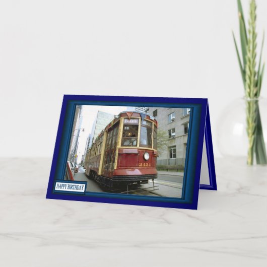 Straßenbahn auf dem Weg Karte (Vorderseite)