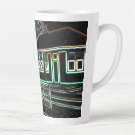 Straßenbahn bei der Eisenbahn stn Große Latte-Tass Milchtasse