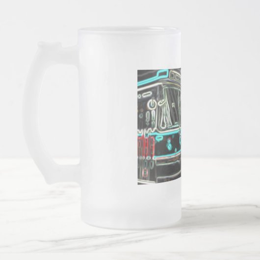 Straßenbahn bei Eisenbahn stn Große Mattierte Tass Mattglas Bierglas (Links)