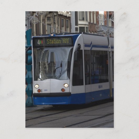 Straßenbahn in Amsterdam Postkarte (Vorderseite)