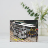Straßenbahn in Hongkong Postkarte (Stehend Vorderseite)