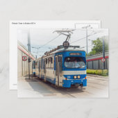 Straßenbahn in Krakau, Polen Postkarte (Vorne/Hinten)