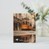 Straßenbahn in Lissabon | Portugal Postkarte (Stehend Vorderseite)