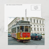 Straßenbahn in Lissabon, Portugal Postkarte (Vorne/Hinten)